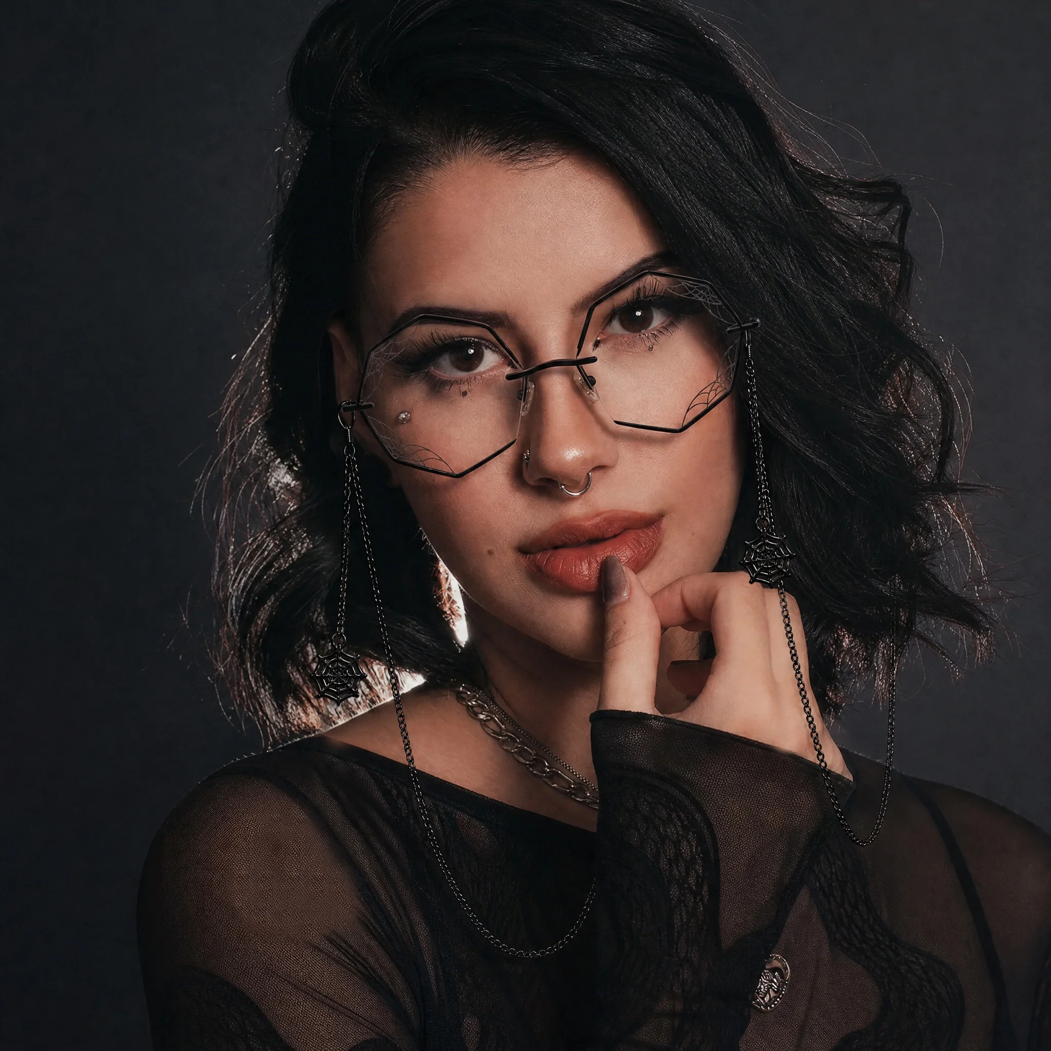 Cobweb Eyeglasses Chain - Image 2