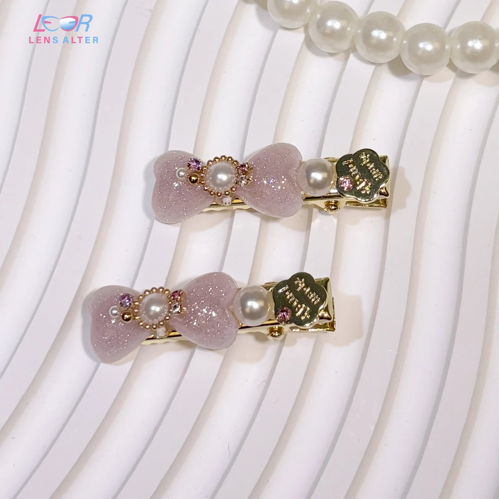 Pink Bow Hair Clip