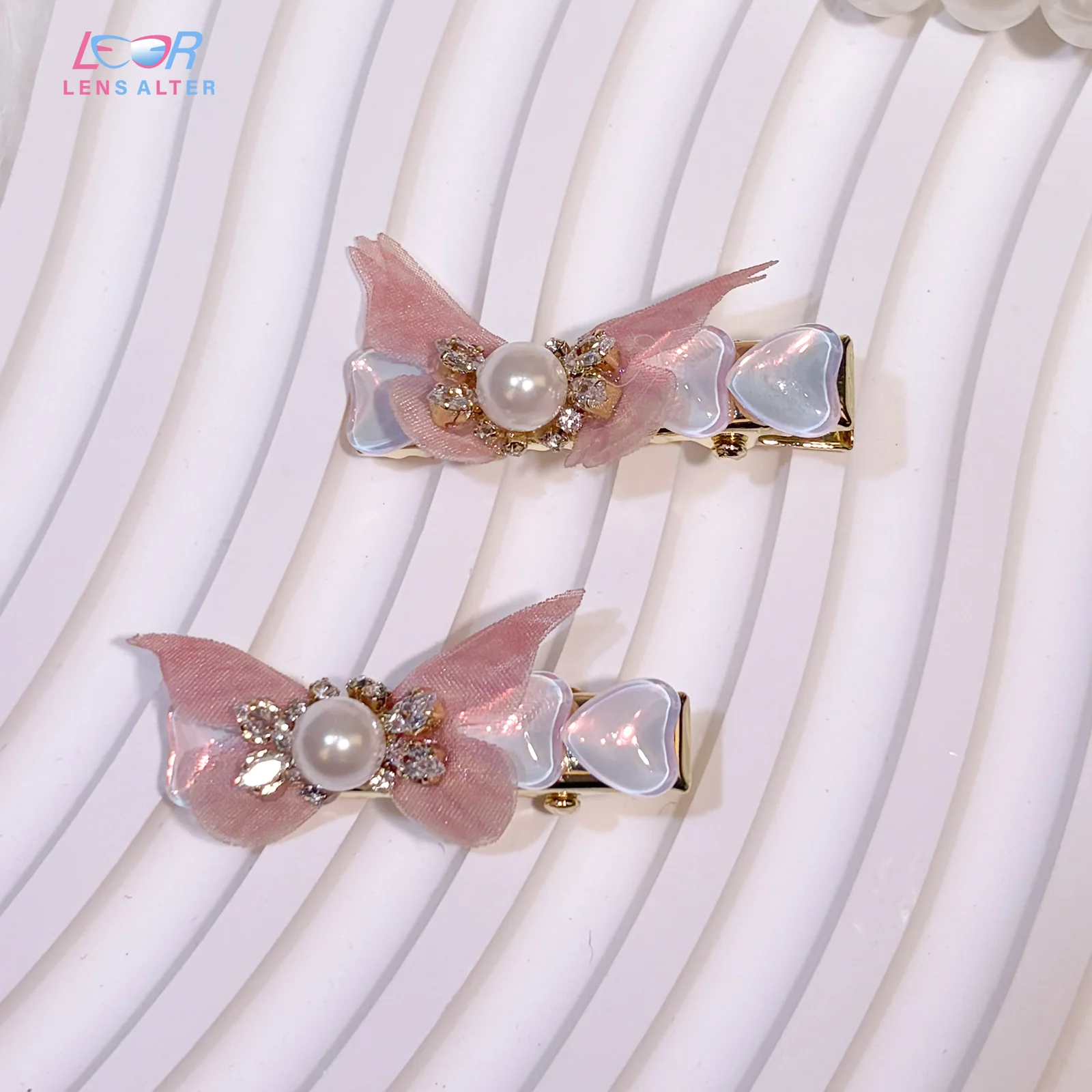 Pink Butterfly Hair Clip